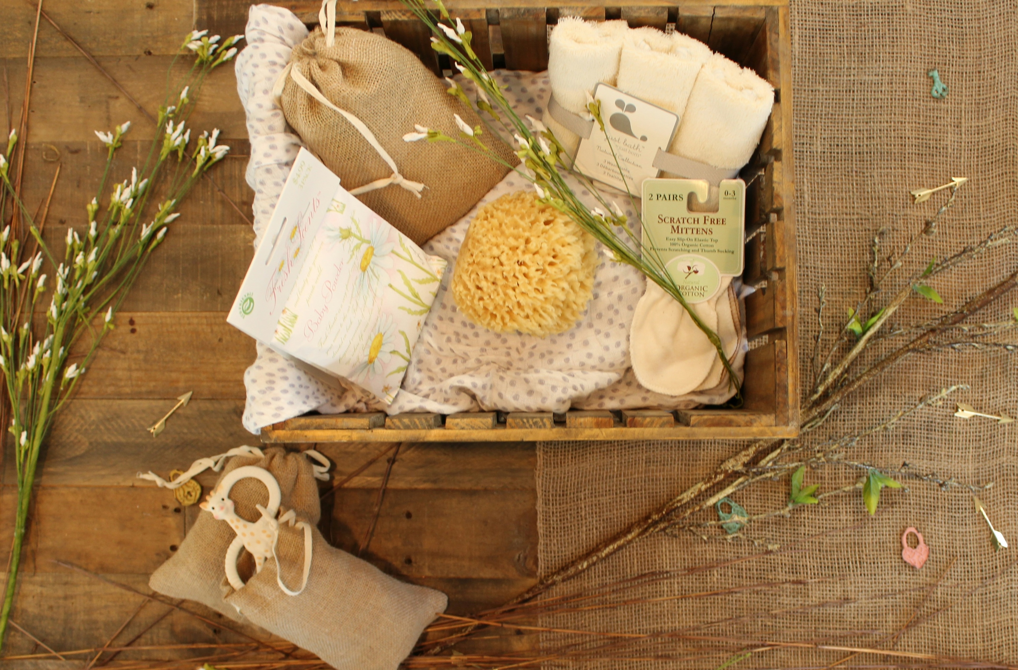 Spa Retreat gift basket with candle, tea, and bath products
